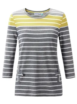 Witt Witt Shirt anthrazit-zitrone-gestreift – Produktbild 1 von 1
