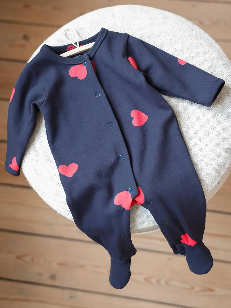 Envie De Fraise Baby Strampler Mon Coeur ENVIE DE FRAISE, Marine, – Produktbild 1 von 4