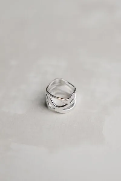 Jyoti - Fair Works Jyoti - Fair Works Ring Koppal Messing/ Silber, Silber, – Produktbild 3 von 3