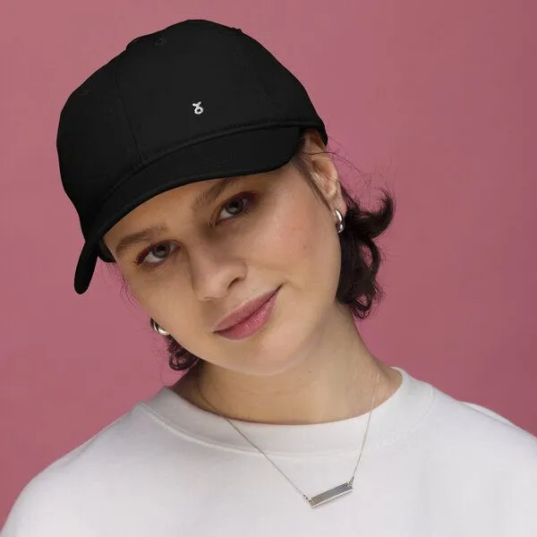 PepMelon Minimal Bio-Baseballmütze, personalisierbare Baseballkappe, dad cap, Schwarz, – Produktbild 2 von 5
