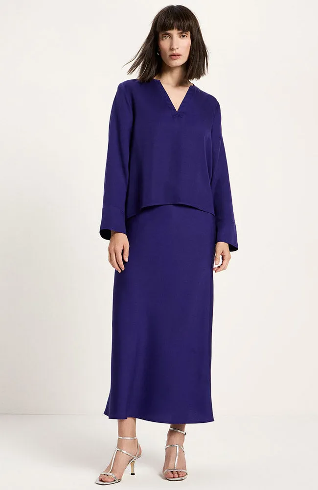 LANIUS Lanius Damen vegan Bluse Violet Blau, Violett, – Produktbild 2 von 2