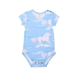 Walkiddy Baby Kurzarmbody GOTS zertifiziert – Hellblau mit Pferdemotiv, weich & bequem | von Walkiddy – Produktbild 1 von 1