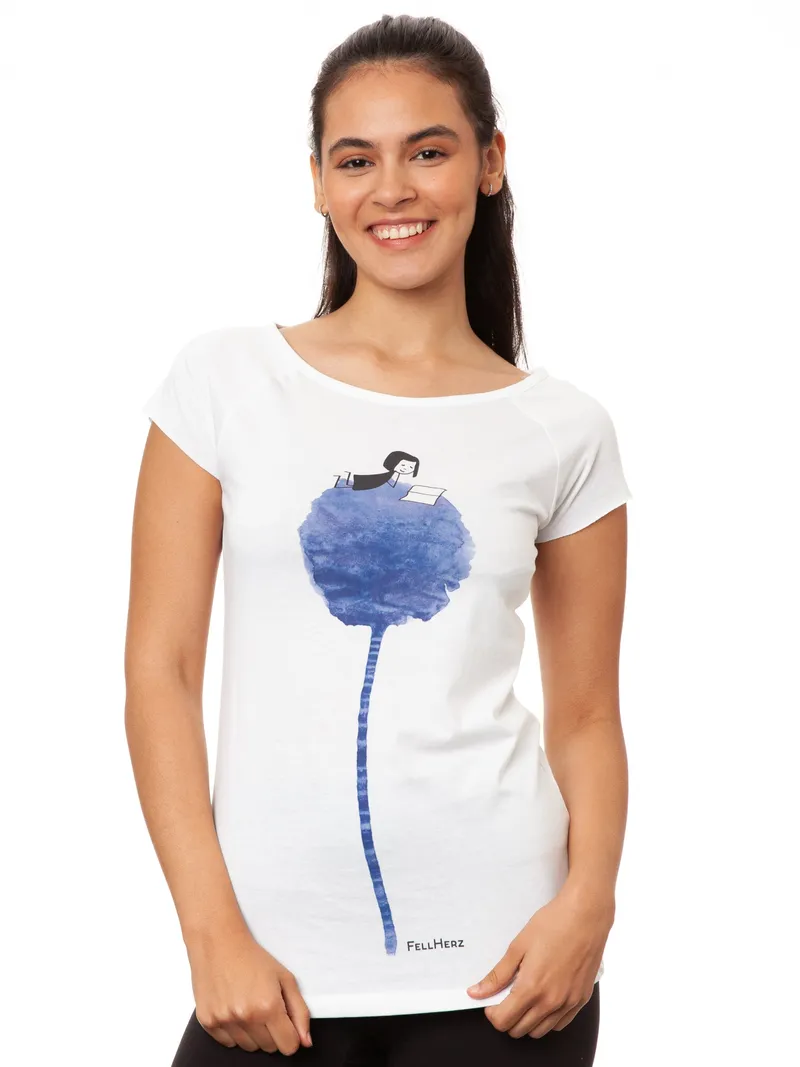 FellHerz Blumenbuch Cap Sleeve white - S – Produktbild 1 von 1