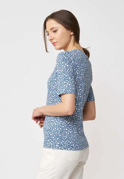 LANA Organic LANA Organic Basic Shirt aus Bio Baumwolle für Damen, Modell Vinnie, Cinthia true navy, – Produktbild 4 von 4