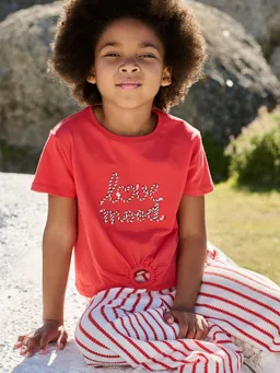Vertbaudet T-Shirt mit Zierknoten am Saum für Mädchen – Produktbild 1 von 1