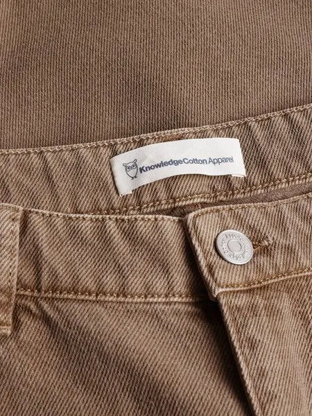 KnowledgeCotton Apparel KnowledgeCotton Apparel Flint 5-pocket Raw Twill Shorts - Tiramisu, Hellbraun (tiramisu), – Produktbild 3 von 3