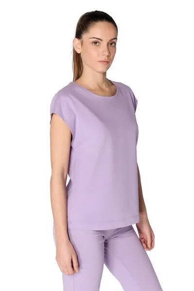 Leela Cotton Leela Cotton Damen Oversize T-shirt Bio-Baumwolle Kurzarmshirt 4416, Viola, – Produktbild 1 von 2