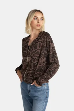 Lovjoi LOVJOI Damen vegan Jacke Boca Braun Python – Produktbild 1 von 1