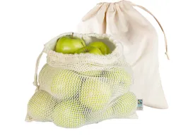 Memo 2 Stk. memo Bio-Baumwollbeutel für Obst und Gemüse 40 x 30 cm – Produktbild 1 von 1
