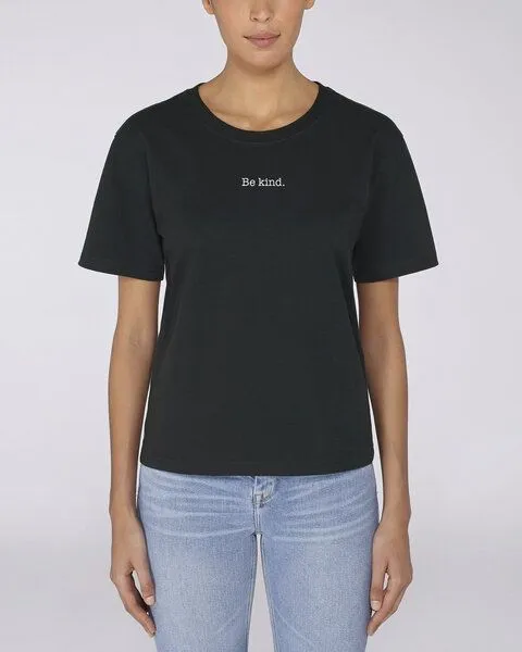Human Family Human Family Bio Damen T-Shirt "Frame - Be kind" in 5 Farben, Schwarz, – Produktbild 3 von 4