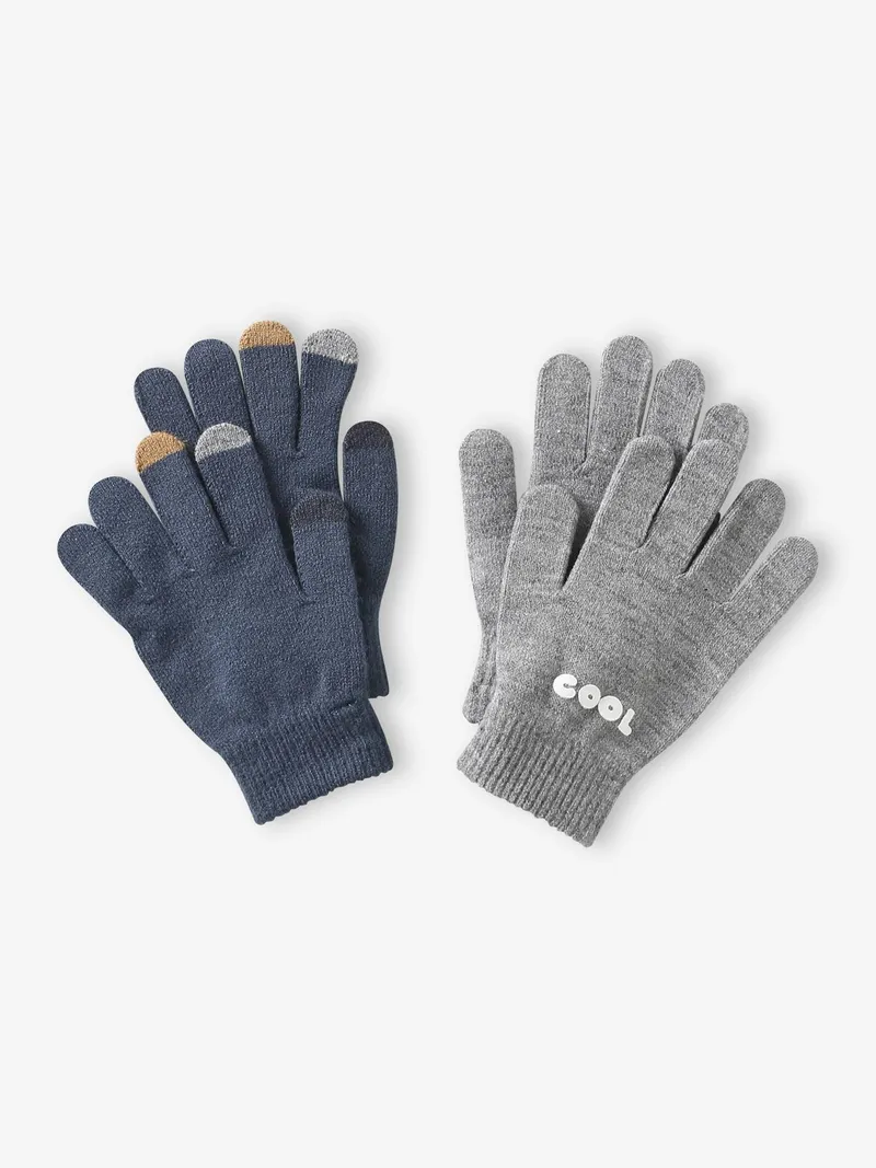 Vertbaudet 2er-Pack Handschuhe mitwachsend COOL Jungen, Marine, – Produktbild 1 von 4