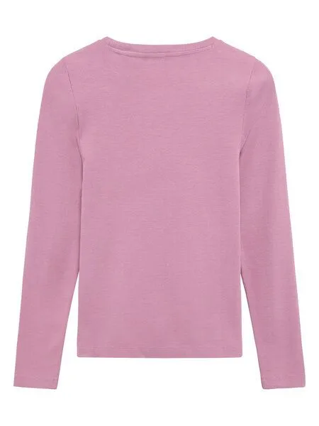 KnowledgeCotton Apparel KnowledgeCotton Apparel Rib-Longsleeve, Orchid haze, – Produktbild 2 von 3