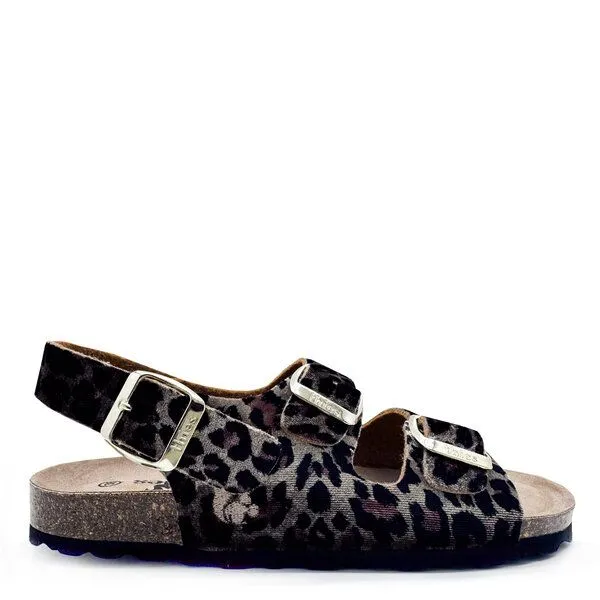 thies Vegane "thies ® Rec Backstrap Leo Sandale" aus rec. PES, Beige leo, – Produktbild 1 von 4