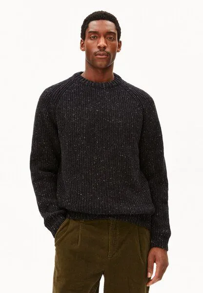 ARMEDANGELS ARMEDANGELS Kiaano Tweed Herren Pullover aus recyclem Bio-Woll Mix, Black, – Produktbild 1 von 3