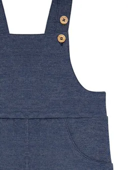 loud + proud loud + proud Babys & Kinder Elastische Latzhose Denim-Optik, GOTS-zertifiziert – Produktbild 1 von 1