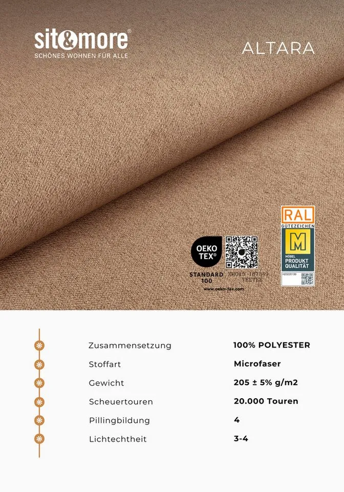 Home affaire Polsterhocker Palmera, B: 58 cm, mit Stauraum, Federkern, Beige, – Produktbild 4 von 7