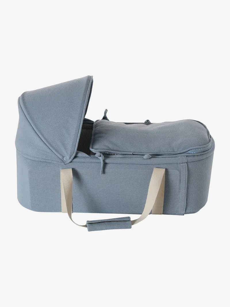 Vertbaudet Soft-Tragetasche Baby mit Musselin, Graublau, – Produktbild 3 von 3