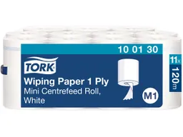 Tork Tork Mehrzweck-Papierwischtücher mit Mini-Innenabrollung M1, 11 x 120 m, weiß – Produktbild 1 von 1
