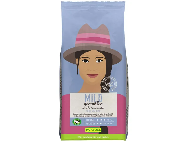 RAPUNZEL RAPUNZEL Bio-Kaffee "Heldenkaffee Mild", gemahlen, 500 g – Produktbild 1 von 1
