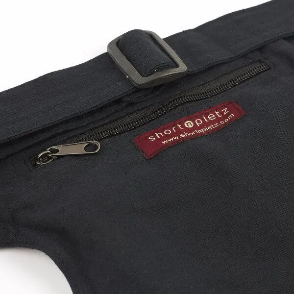 short'n'pietz short'n'pietz handgenähte Gürteltasche mit verstellbarem Gürtel, Schwarz lila, – Produktbild 2 von 3