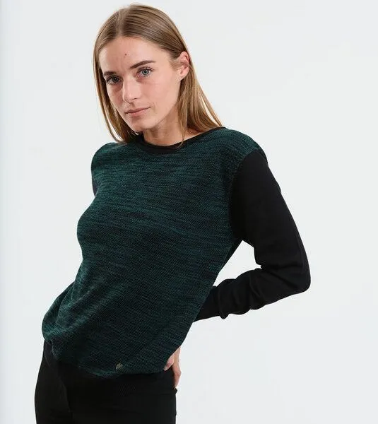 Gary Mash GARY MASH Strickpullover Anoka aus Biobaumwolle, Grün-schwarz mélange (schwarz), – Produktbild 2 von 4