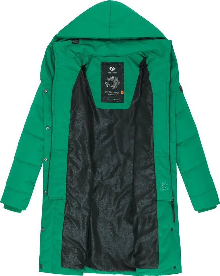 ragwear ragwear Steppmantel Natalka stylischer, gesteppter Winterparka mit gefütterter Kapuze, Gelb|grün, – Produktbild 1 von 4