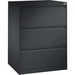 C+P C+P Hängeregistraturschrank zweibahnig, 3 Schubladen, anthrazit/anthrazit – Produktbild 1 von 1