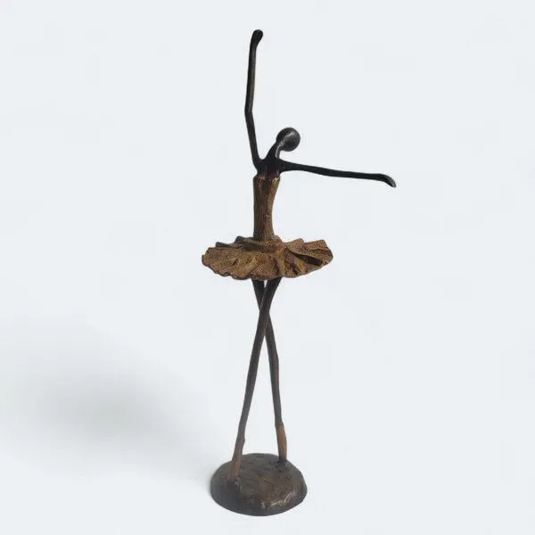 Moogoo Creative Africa Moogoo Creative Africa Bronze-Skulptur "Danseuse de ballet" Ballett-Tänzerin 40 cm Unikat Upcycling – Produktbild 1 von 2