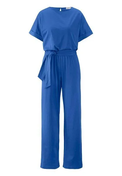 hessnatur hessnatur Jersey Jumpsuit Regular aus reiner Bio-Baumwolle, Kobalt, – Produktbild 3 von 4