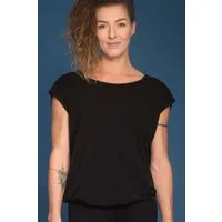nice to meet me nice to meet me Damen vegan T-Shirt Relax Deep Black, Schwarz, – Produktbild 1 von 1