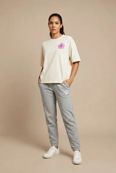 THE FACE OF ELEMENTS The Face of Elements Peak - Regular Fit Sweatpant aus 100% Bio-Baumwolle, Heather grey (grau), – Produktbild 2 von 3