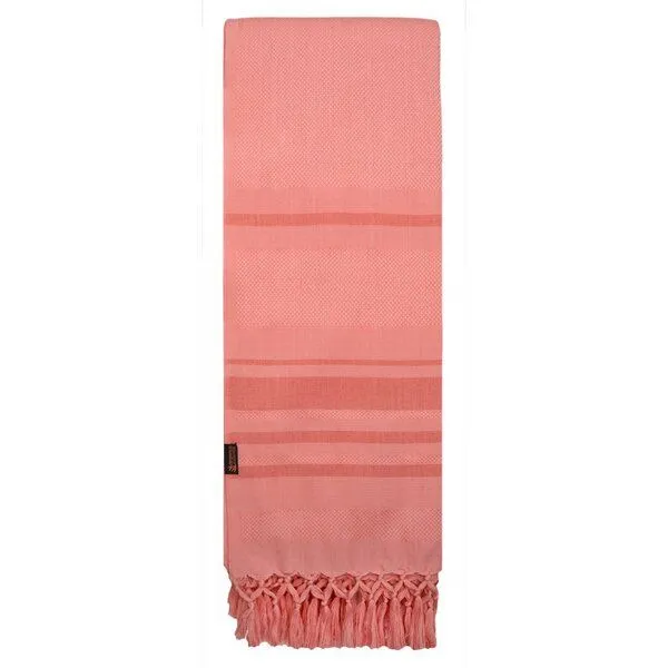 Karawan authentic Karawan authentic Hamamtuch Bio-Baumwolle Garden, Koralle, – Produktbild 3 von 4