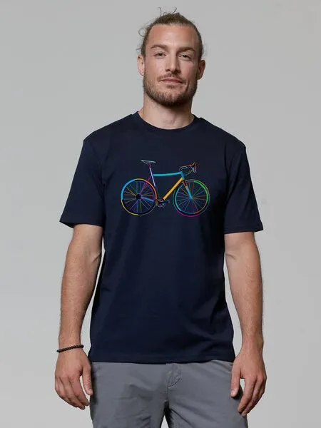 watapparel watapparel T-Shirt Fahrrad by night, French navy, – Produktbild 2 von 3