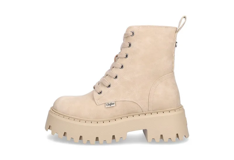 Buffalo Buffalo Damen Schnürboot Aspen Lace Up Mid beige Schnürboots, Beige, – Produktbild 2 von 4
