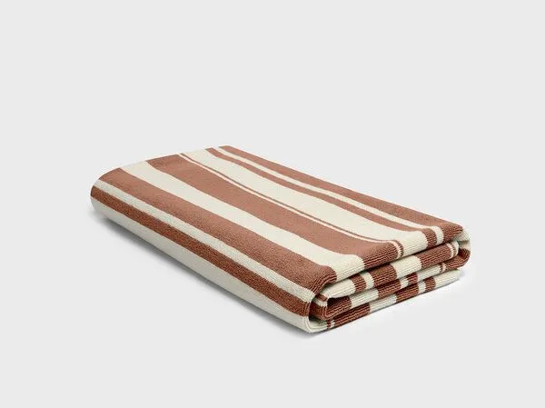 Yumeko Yumeko Hamamtuch 100x180 - 1 Stk, Terracotta stripe, – Produktbild 1 von 3