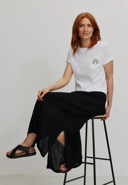 recolution Damen T-Shirt aus Bio-Baumwolle - CAYENNE RAINBOW - recolution, White (weiß), – Produktbild 1 von 4