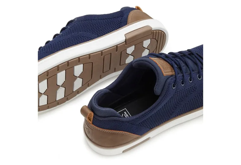 John Devin John Devin Schnürschuh, Freizeitschuh, Halbschuh, Schnürhalbschuh, Turnschuh Sneaker mit super leichter Sohle Unisex VEGAN, Blau, – Produktbild 5 von 5