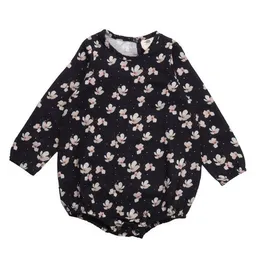 Walkiddy Baby Langarmbody GOTS-zertifiziert aus Bio-Baumwolle, dunkelblau mit Allover-Muster – Walkiddy, weich & hautfreundlich – Produktbild 1 von 1