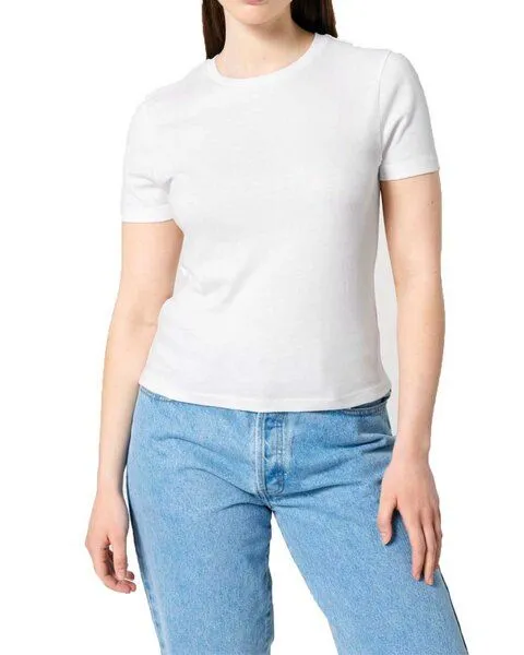 YTWOO YTWOO Bio Damen T-Shirt, enganliegend aus Bio-Baumwolle, Weiß, – Produktbild 1 von 4