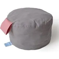dekdek Pouff Dotti eins - grau/rose Ø 30 cm, Höhe 17 cm – Produktbild 1 von 1