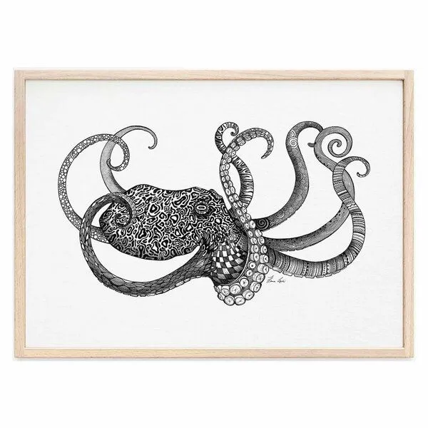 LIGARTI Kunstdruck »Oktopus« von LIGARTI | A4, A3 oder A2 | Wandbild | Poster | Kunst – Produktbild 1 von 4