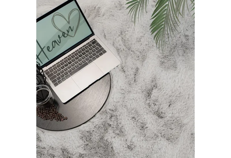 Consilio Concept Fellteppich Teppich Hasenfell Imitat HEAVEN Fell Hochflor rechteckig Höhe: 50 mm, Grau|silberfarben, – Produktbild 4 von 5