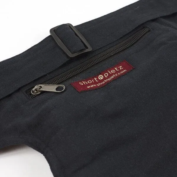 short'n'pietz short'n'pietz handgenähte Gürteltasche mit verstellbarem Gürtel, Schwarz rot, – Produktbild 2 von 3