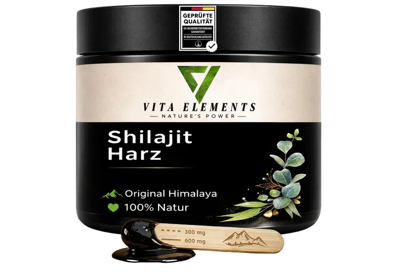 Vita Elements Shilajit Resin - 100% rein aus Gilgit-Baltistan, Original Himalaya Harz, 1 er Packung à 50 g, Vegan, Ohne Zusatzstoffe, Frei von Gentechnik, Laborgeprüft – Produktbild 1 von 5