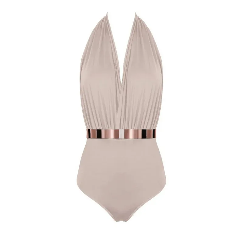 SEA ME SWIM Badeanzug ST.TROPEZ-II Studio Edition Swimsuit - avela hazelnut, Beige, – Produktbild 1 von 2