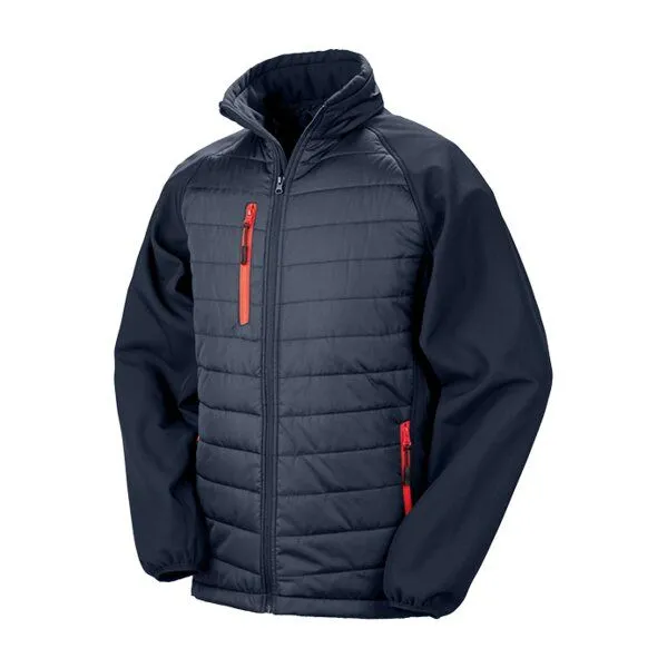 Result Genuine Recycled Result Genuine Recycled Unisex Kombijacke Softshell/Padded Jacke, Navy/rot, – Produktbild 2 von 4