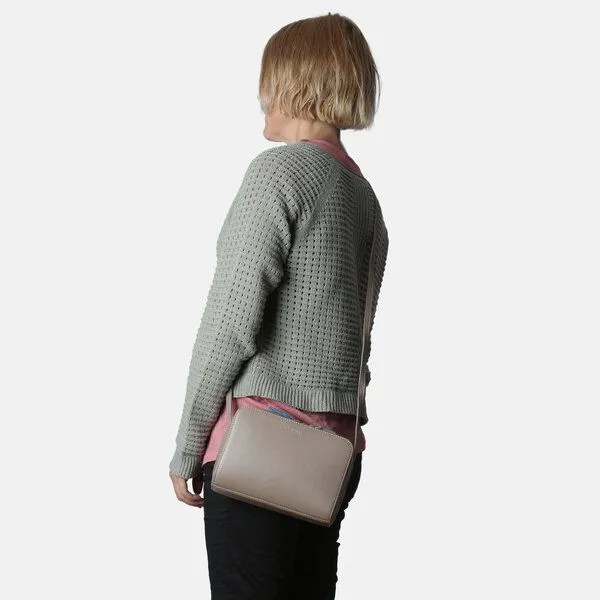 Vargu Vargu Leder-Umhängetasche Loreen 1, Taupe, – Produktbild 2 von 4