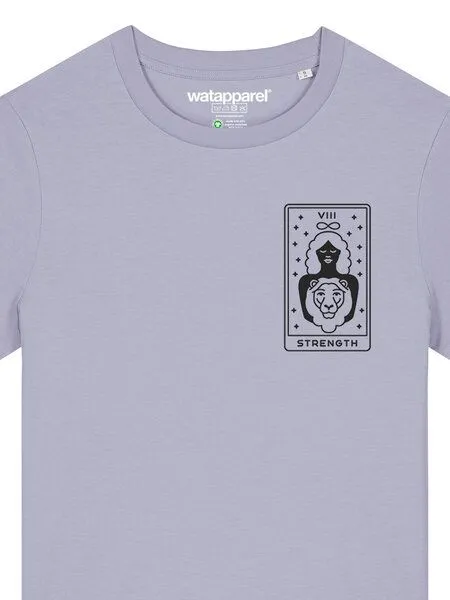 watapparel watapparel T-Shirt Frauen Tarot Strength, Lavender, – Produktbild 3 von 3