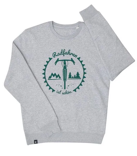 päfjes päfjes Radfahren ist schön / Gravel - Fair Wear Unisex Sweater, Grau, – Produktbild 1 von 3