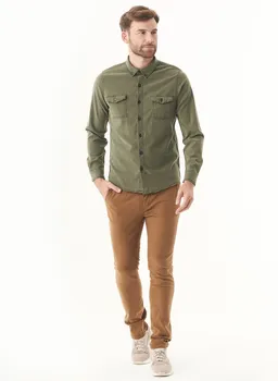 ORGANICATION ORGANICATION Herren vegan Shirt Tencel Bio-Baumwolle Oliv – Produktbild 1 von 1
